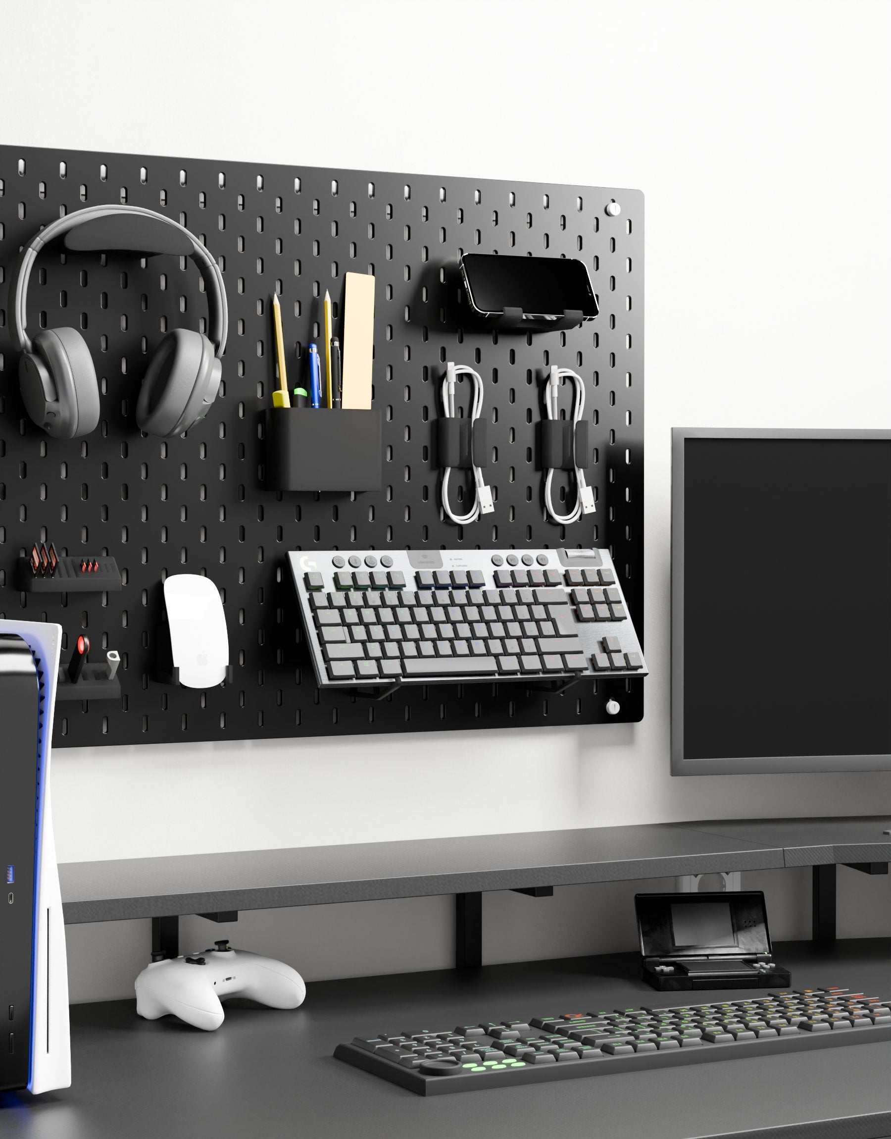 Gaming & PC Accessories for your IKEA SKÅDIS Pegboard | By Solid – Made ...