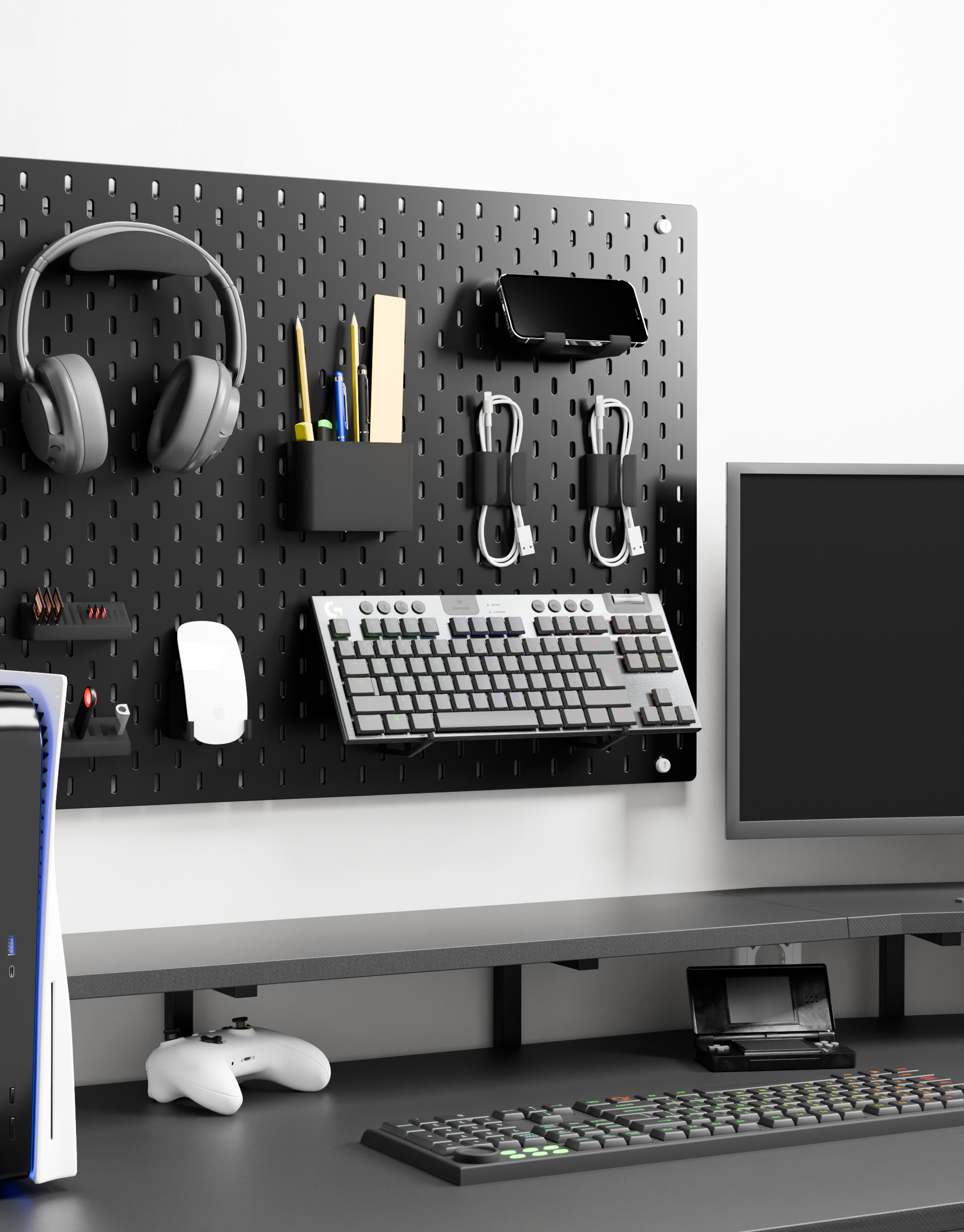 Gaming-Setup optimieren mit 3D-gedruckten Skadis Add-Ons