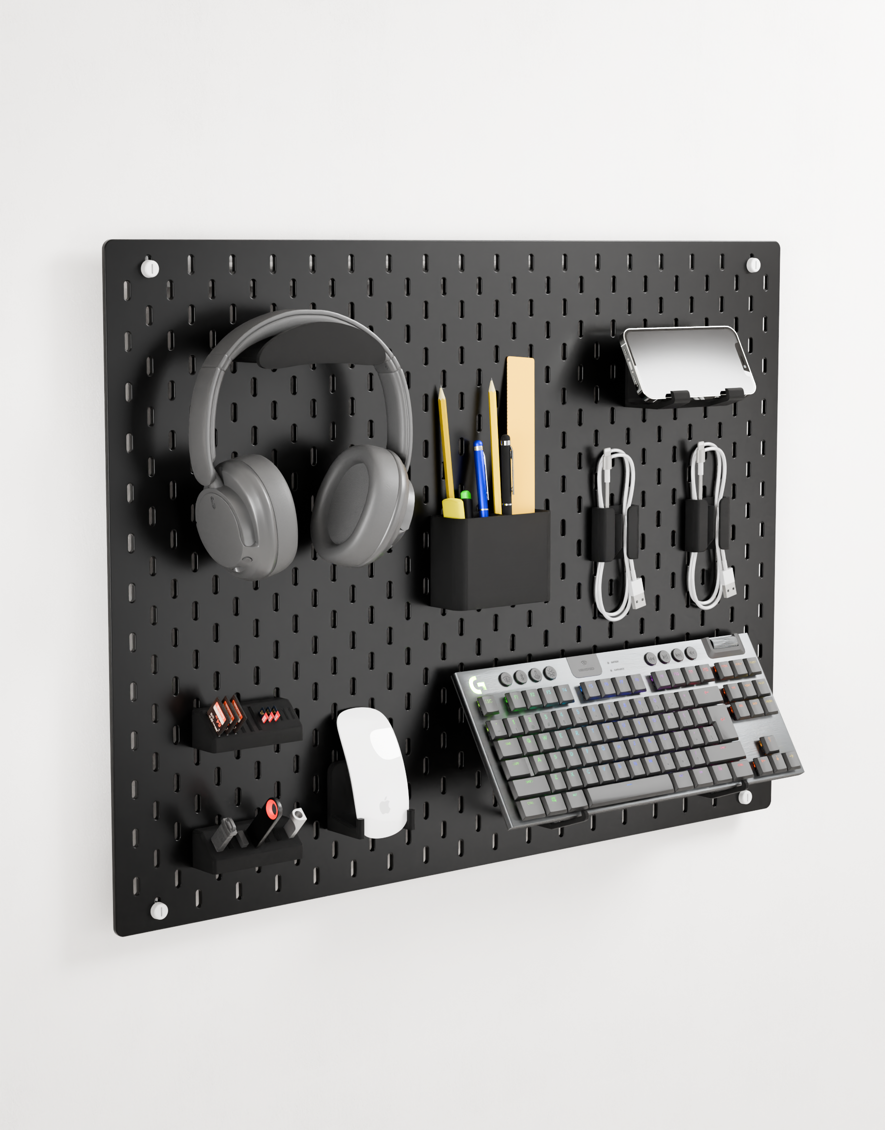 Gaming & PC Attachment Bundle for IKEA SKÅDIS Pegboard | By Solid.