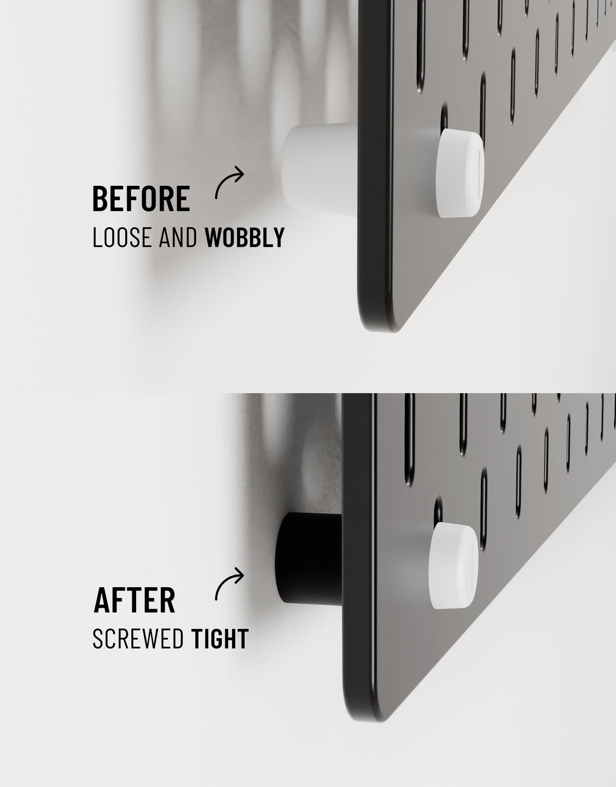 Stabile Wandhalterung Set für IKEA SKÅDIS Lochbrett