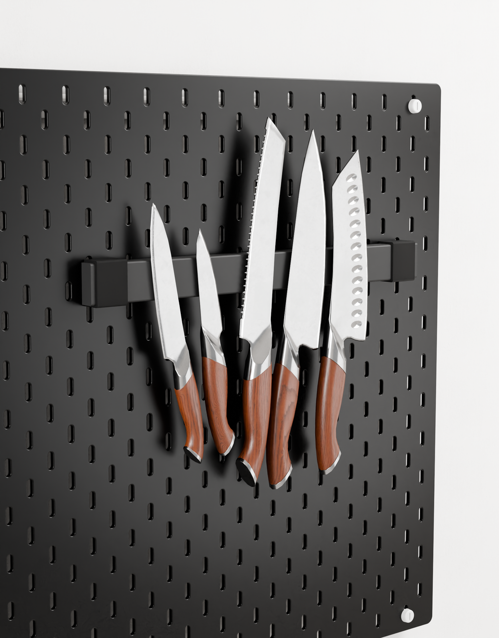 Messer Magnetleiste Aufsatz für IKEA SKÅDIS Lochbrett