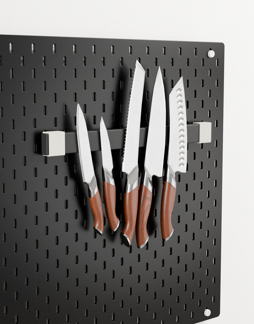 Messer Magnetleiste Aufsatz für IKEA SKÅDIS Lochbrett