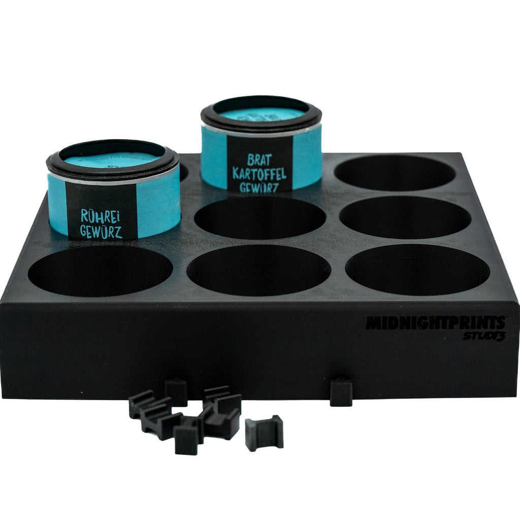 Gewürzhalter - für JustSpices Gewürze -Gewürze - Ostmann - Just Spices - Küche -Schubladen Halterung - Personalisierbar - spicerack