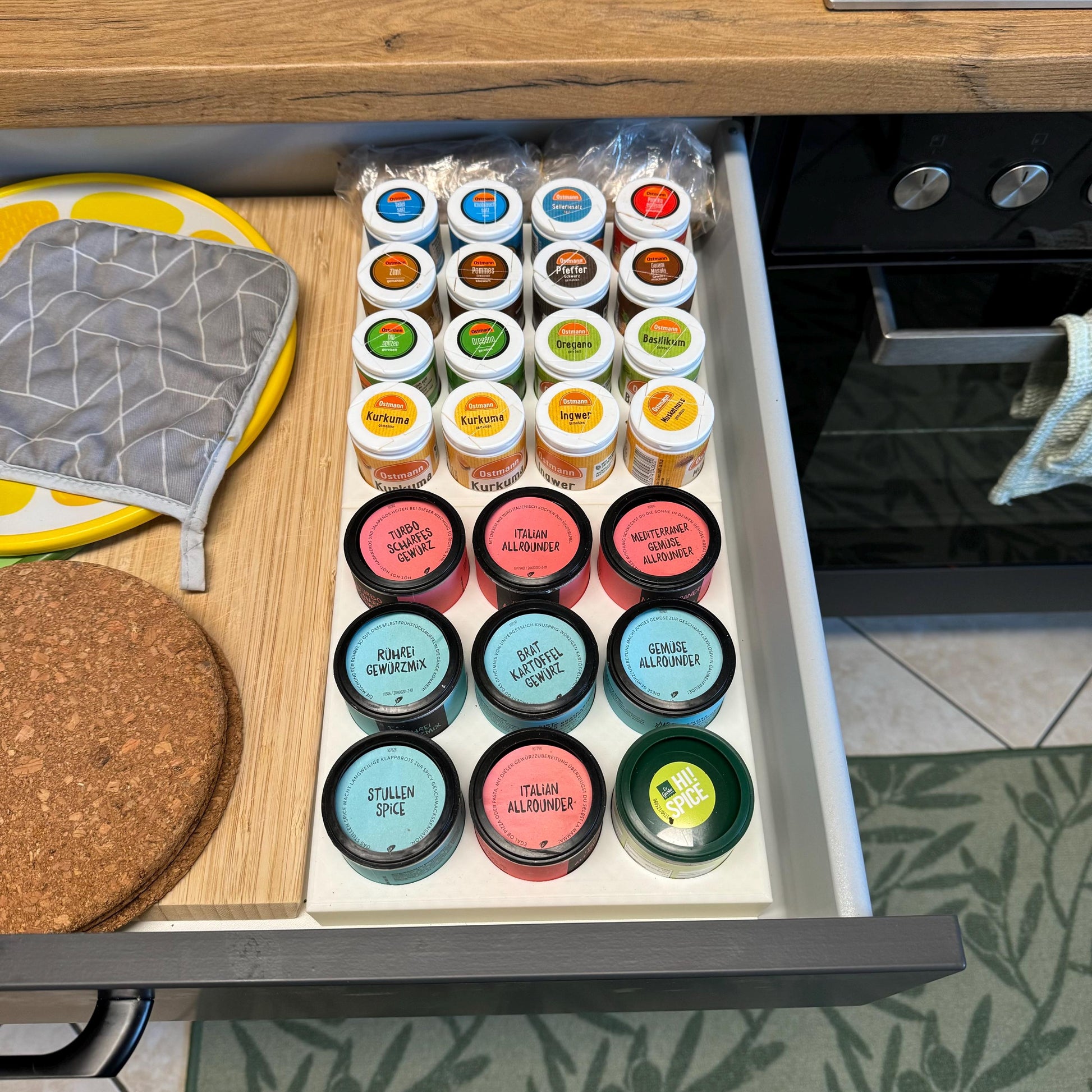 Gewürzhalter - für Ostmann Gewürze -Gewürze - Ostmann - Just Spices - Küche -Schubladen Halterung - Personalisierbar - spicerack