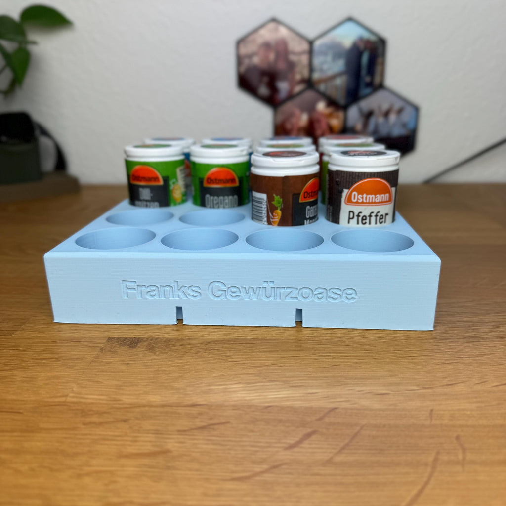 Gewürzhalter - für JustSpices Gewürze -Gewürze - Ostmann - Just Spices - Küche -Schubladen Halterung - Personalisierbar - spicerack